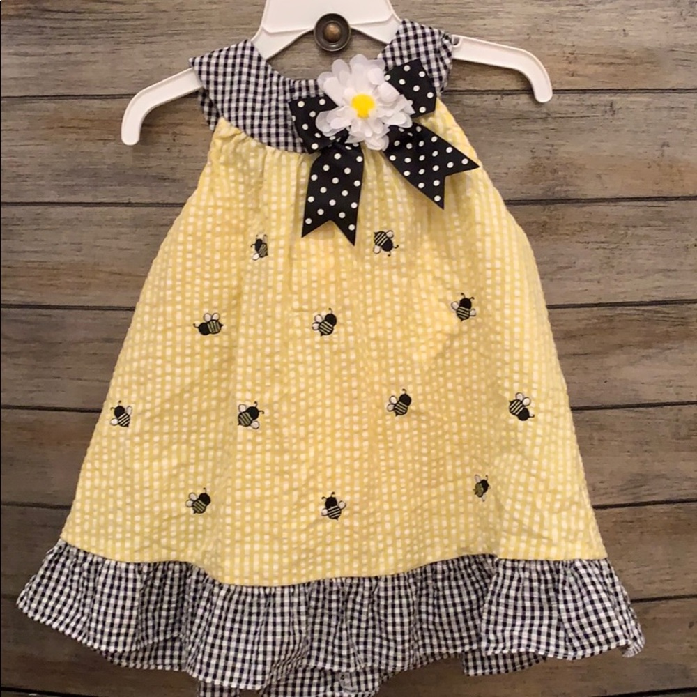 Baby girl bumble bee dress